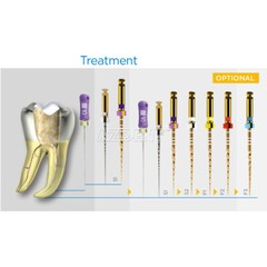 Limas rotatorias NITI para endodoncia dental Uso del motor Gold Taper SX-F3 25mm