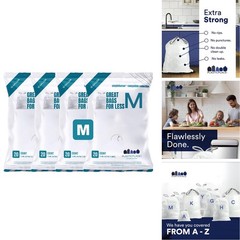 Plasticplace Trash Bags Compatible Simplehuman Code M Packs White Drawstring