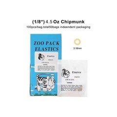 5000 Pcs Dental Ortho Elastics Rubber Bands 3.5 OZ Light Zoo Pack Latex Braces