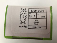 Leviton 8300 SGR Commercial Duplex Lev Lok Receptacle ( BOX OF 10)