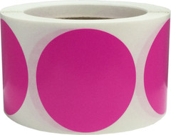 Circle Dot Stickers | 2.5″ Inches Round | 500 Pack | Pick One Color