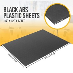 8-Pack ABS Plastic Sheets Black – Plastic Sheet – Textured Front and Matte Ba…
