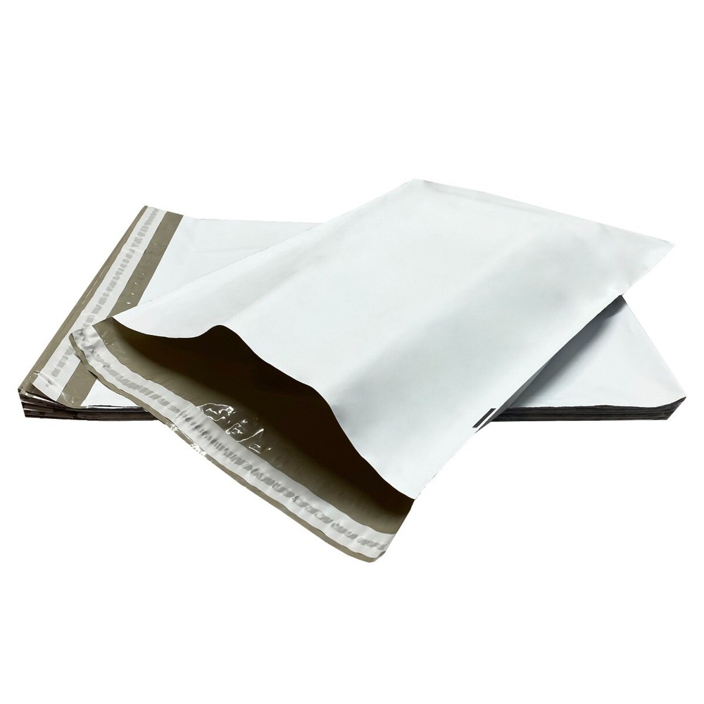 UOFFICE 50 Poly Mailers Bags 14.5×19″ – #6 Pouches Envelopes White Self-Sealing