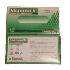 Shamrock Synthetic Vinyl Examination Gloves Powder Free X-Large 1 Box 100ct