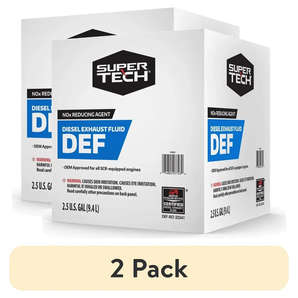 (2 PACK) Super Tech DEF Diesel Exhaust Fluid, mad in the USA 9.46 L 2.5 Gallon