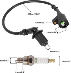 Ignition Coil and Spark Plug for 50cc 90cc 110cc 125cc 150cc 200cc 250cc ATV