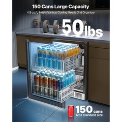 24 Inches Undercounter Refrigerator Stainless Steel Dual Drawer Fridge for Home