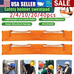 2-40pcs Safety Helmet Sweatband Cotton Hard Hat Liner Accessories Washable