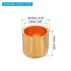 3/8 Inch (10mm) ID Copper Pipe End Cap, 5 Pack Copper Fitting Cap Sweat Plug …