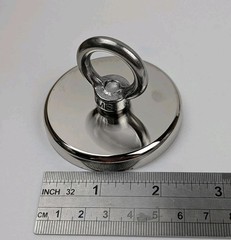 2500lbs Pull Force Strong Magnet Fishing Kit, Includes: Rope, Gloves, Caribiner