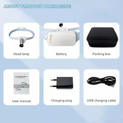 Dental Medical Wireless 5W LED Head Light Utra-light ENT Headband Headlight Blue