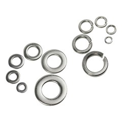 Split Lock and Flat Washer Assortment Set 304 Stainless Steel 400 Piece Silver