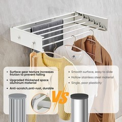 Clothes Drying Rack 31.5 inches Foldable Wall Mount Laundry Rack Folding Indo…