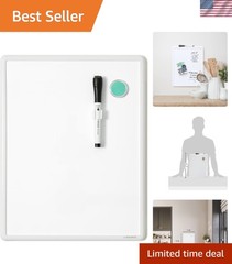 Compact 11″ x 14″ Magnetic Whiteboard with Modern Frame – For Home & Office