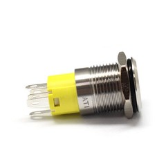 Alpinetech 19mm Momentary Pushbutton Switch with LED Colored Rings or Symbols