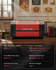 OMTech 60W 20x28in Workbed CO2 Laser Engraver Cutter with CW5200 Water Chiller