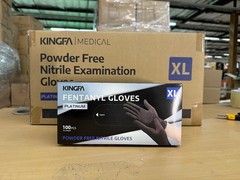 8 Mil Black Nitrile Exam Grade Heavy Duty Powder-Free 8mil 1,000 PC (M L XL)