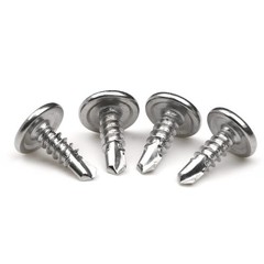 Jetovo 100 Pack 410 Stainless Steel Wafer Head 0.5 inches, silver tone