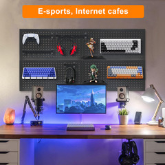 4 Pack Metal Pegboard Panels 24″ x 12″ Heavy Duty Steel Pegboard Wall Organizer