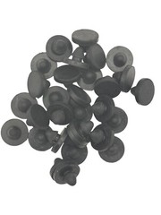 Small Rubber Push-in Ridged Stem Bumpers 1/2″ Diam – Feet – Fits 3/16″ Hole