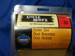 Uncle Mike’s Jacket Slot Dual Retention Duty Holster LH 9830-2 Size 30