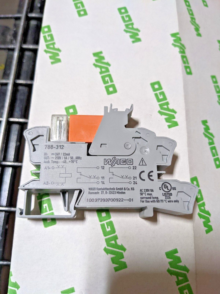 Wago Relay Module 24 VDC 8A 788-312 Box of 20