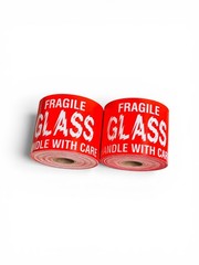 Shipping Labels- 3X5 Fragile Glass 500 labels per roll, 1-12 Rolls
