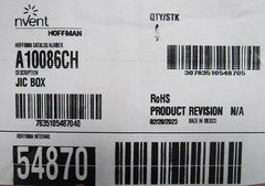 NEW BOX OF 4 HOFFMAN 54870 ENCLOSURE 10″x8″x6″ A10086CH