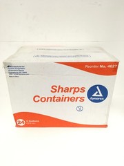 New 6 PACK!! 2 Gallon Sharps Disposable Biohazard Container Red Dynamex 4627