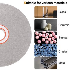 Diamond Flat Lap Disc Set 4×5/8Inch Arbor 600/1200/2000/3000 Grit Grinding Wheel