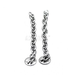 AZDENT Dental Orthodontic Traction Button Chain Round Silver/Gold Plated
