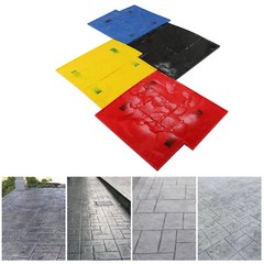 4PCS Concrete Texturing Skin 24×24″ Concrete Stamps Mats Set Concrete Stamping