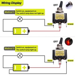 3Pcs Rocker Lighted Toggle Switch 30A 12V DC SPST ON/OFF 3Pin Car Automotive …