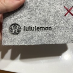 NWOT RARE LULULEMON Gray Felt Black Leather Bound Journal Notebook Promotional