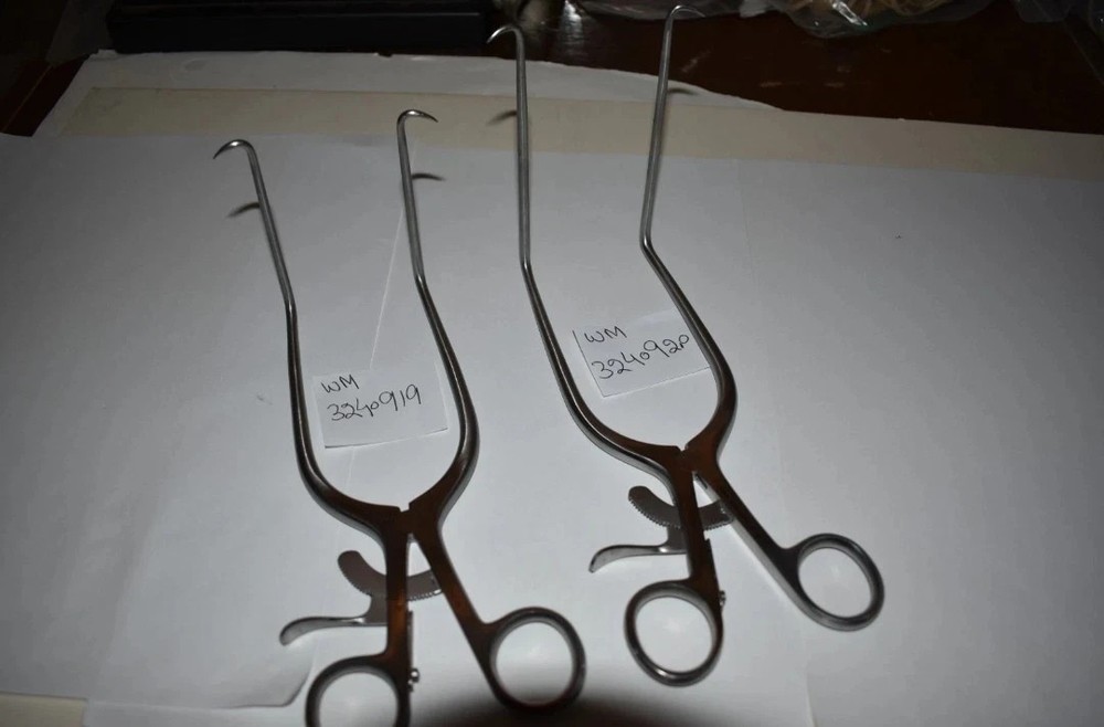 2PCS SET ORTHOPEDIC GELPI RETRACTOR 90 ANGLE 7″ TIP DOWN 3″ & 4″