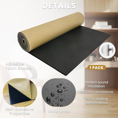 Sponge Neoprene with Adhesive Foam Rubber Sheet 1/8” Thick X 12” Wide X 54” Long
