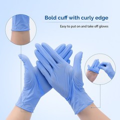 Puncture Resistant Nitrile Gloves Touchscreen Compatible 100pcs Latex Free S-XL