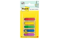 Post-it Arrow Flags, 0.47 in. x 1.7 in., One True, Assorted Primary Colors