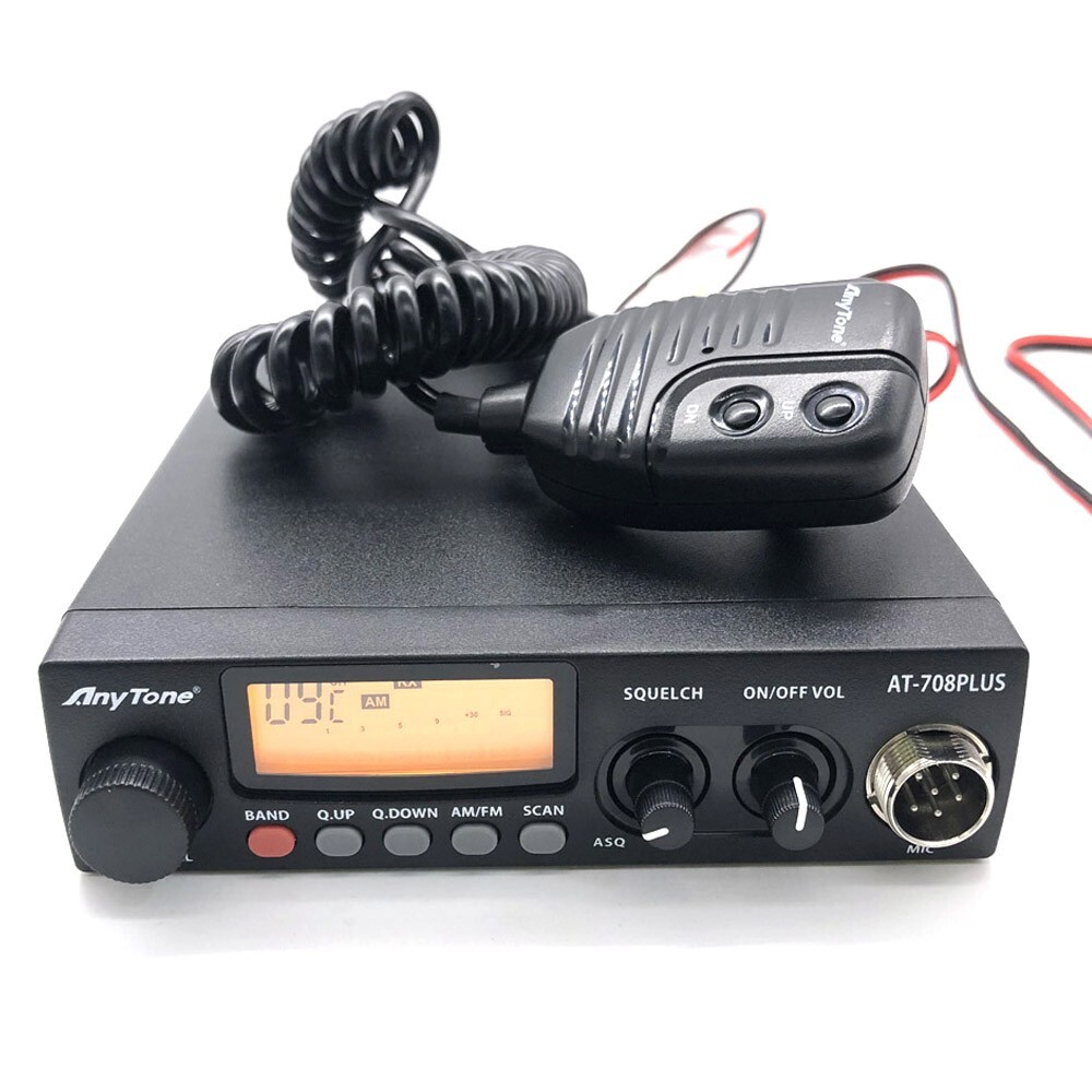 Anytone AT-708PLUS 8W 11 Meter Radio AM FM 40 Channels Mobile Radio Station