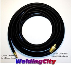 WeldingCity® Power Cable Water Hose 41V29R 25-ft 350A TIG Welding Torch 18 | USA