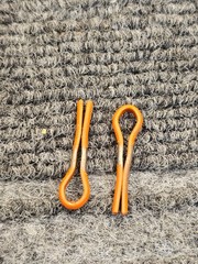 (QTY 2) Columbus McKinnon: 1/4 in Grade 80 Orange Clevis Grab Hooks 3500 lbs WLL