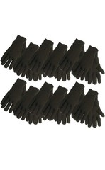 Midwest Gloves & Gear Adult Jersey , Brown, Large Pack of 12 US