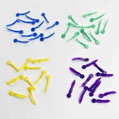 1000pcs Dental Plastic Wedges Wave Shape Diastema Wedge with End Circular Hole