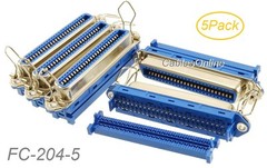 5-Pack Centronics 50-Pin IDC Type Female CN50 Crimp Connector for Ribbon Cable