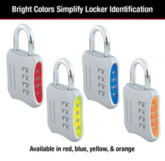 BLUE Master Lock Resettable Combination Locker Lock for Gym and School 653D