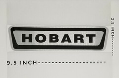 Hobart Label,X-Large Label,High Quality Metallic,Brand New, Free Shipping,3 pack