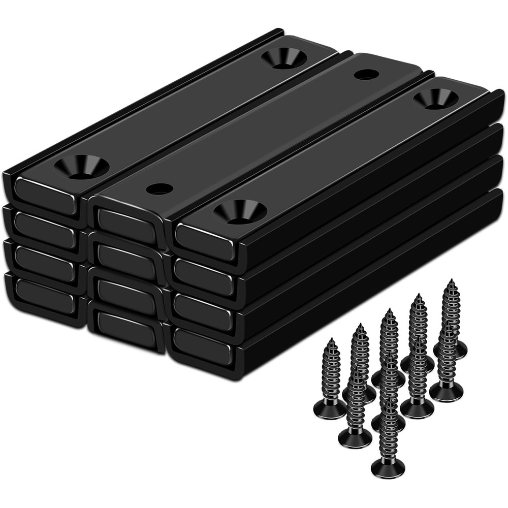 12 Pack Neodymium Bar Magnets, 70LB Strong Rare Earth Mounting Magnet Heavy Duty