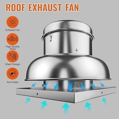 2400 CFM Upblast Roof Exhaust Fan 25″ Base Direct Drive Commercial Ventilation