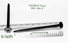 Modified Truss Head #8 x 1/2″ to 3″ Self Drilling Screws, Black