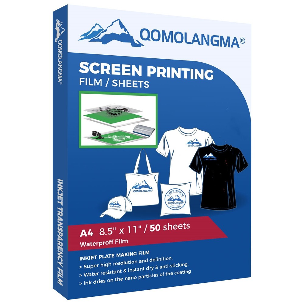 100 Sheets 8.5″ x 11″ Waterproof Inkjet Milky Transparency Film for Silk Screen